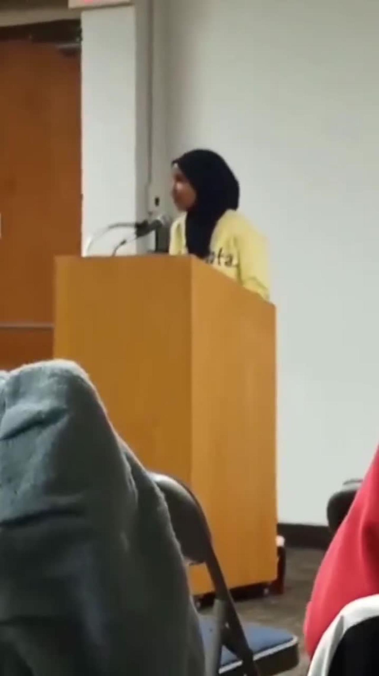 Anti War Protester confronts Ilhan Omar on her funding of the Ukrainian War