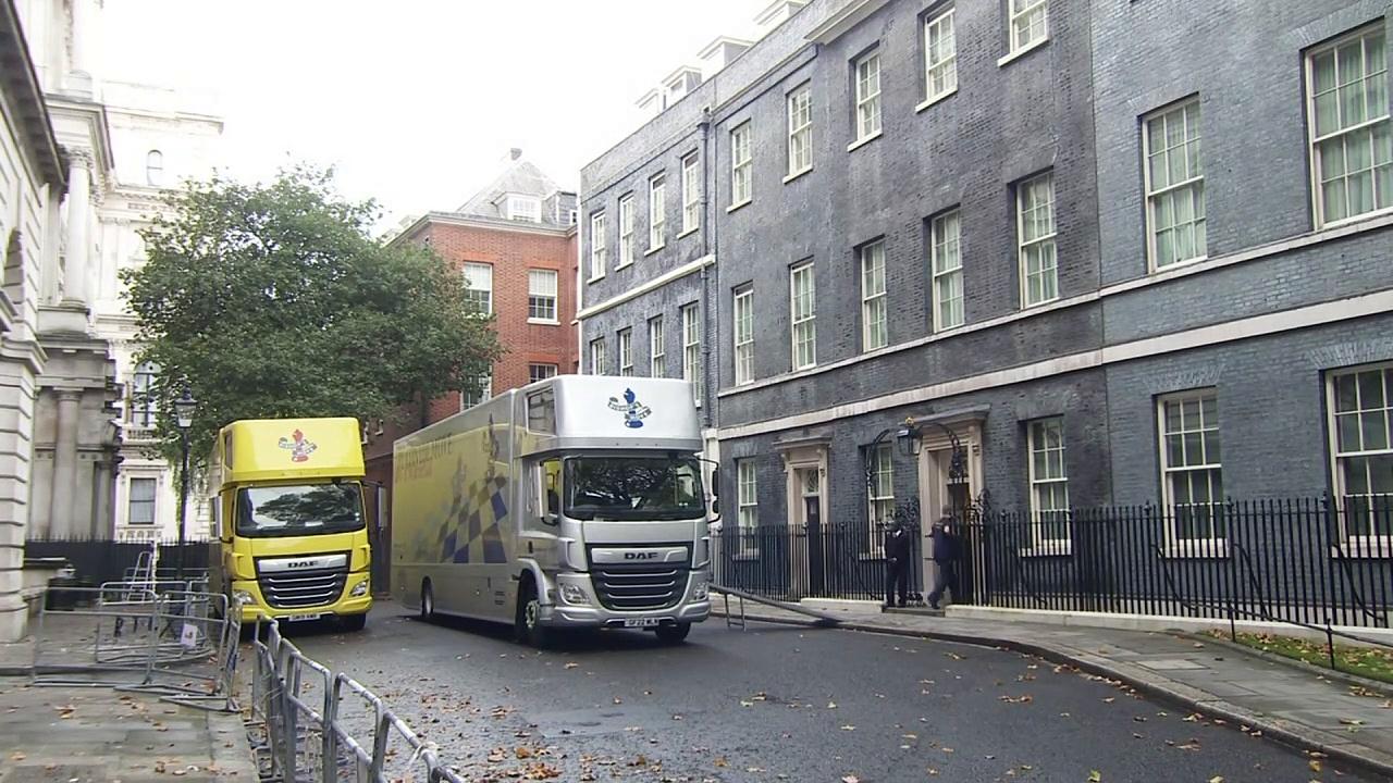Removal vans in Downing Street as Sunak family move in