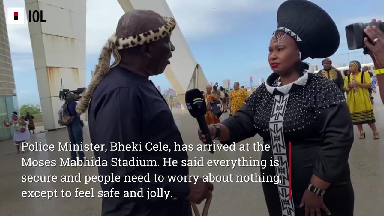 WATCH: Bheki Cele Arrives At Zulu Coronation