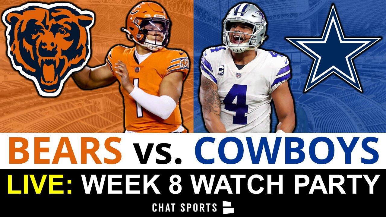 LIVE: Chicago Bears vs. Dallas Cowboys Watch Party | NFL Week 8