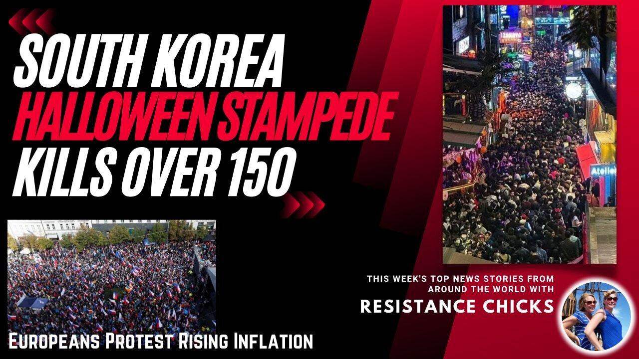 South Korea Halloween Stampede Kills Over 150; Europeans Protest Rising Inflation 10/30/22