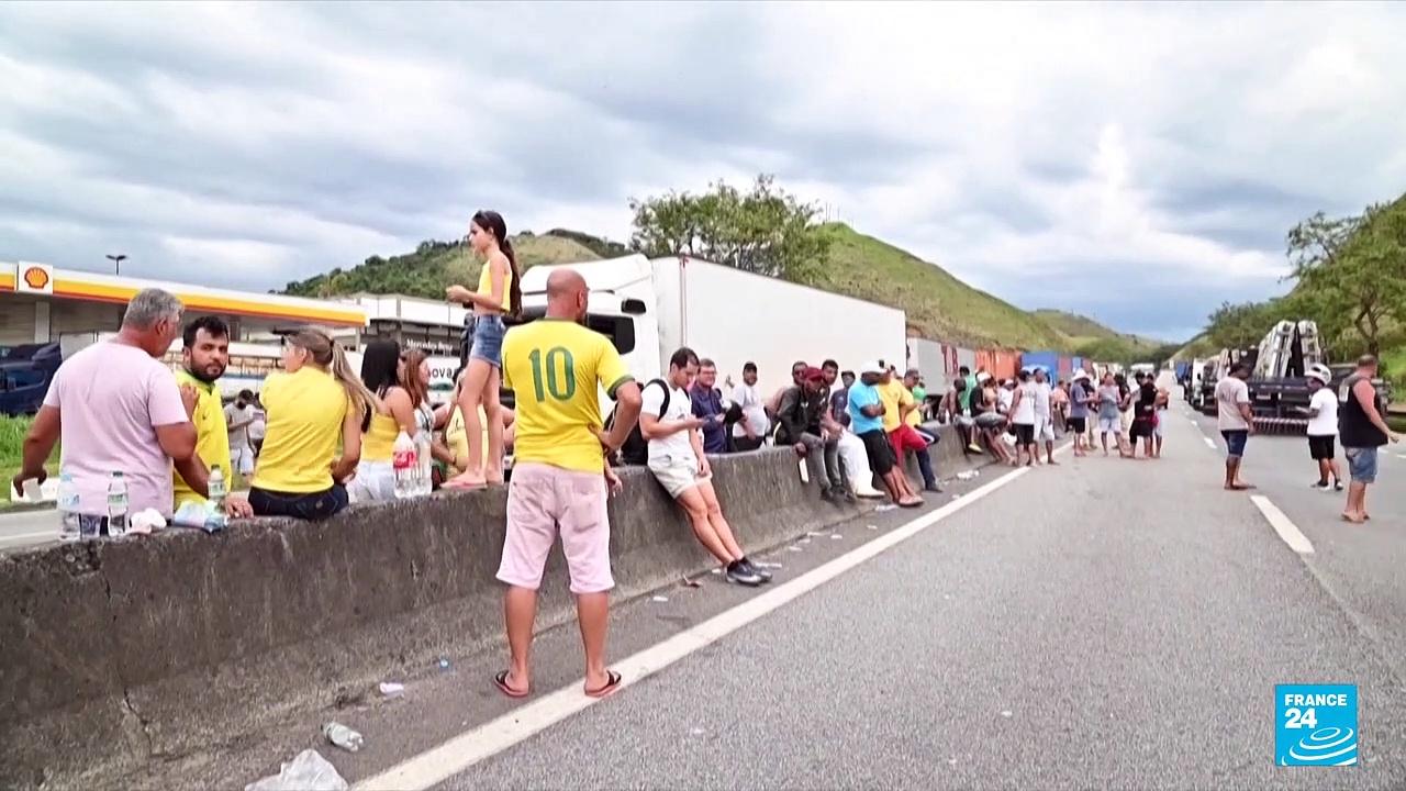 Trucks, protesters block Brazil highways after Bolsonaro rout
