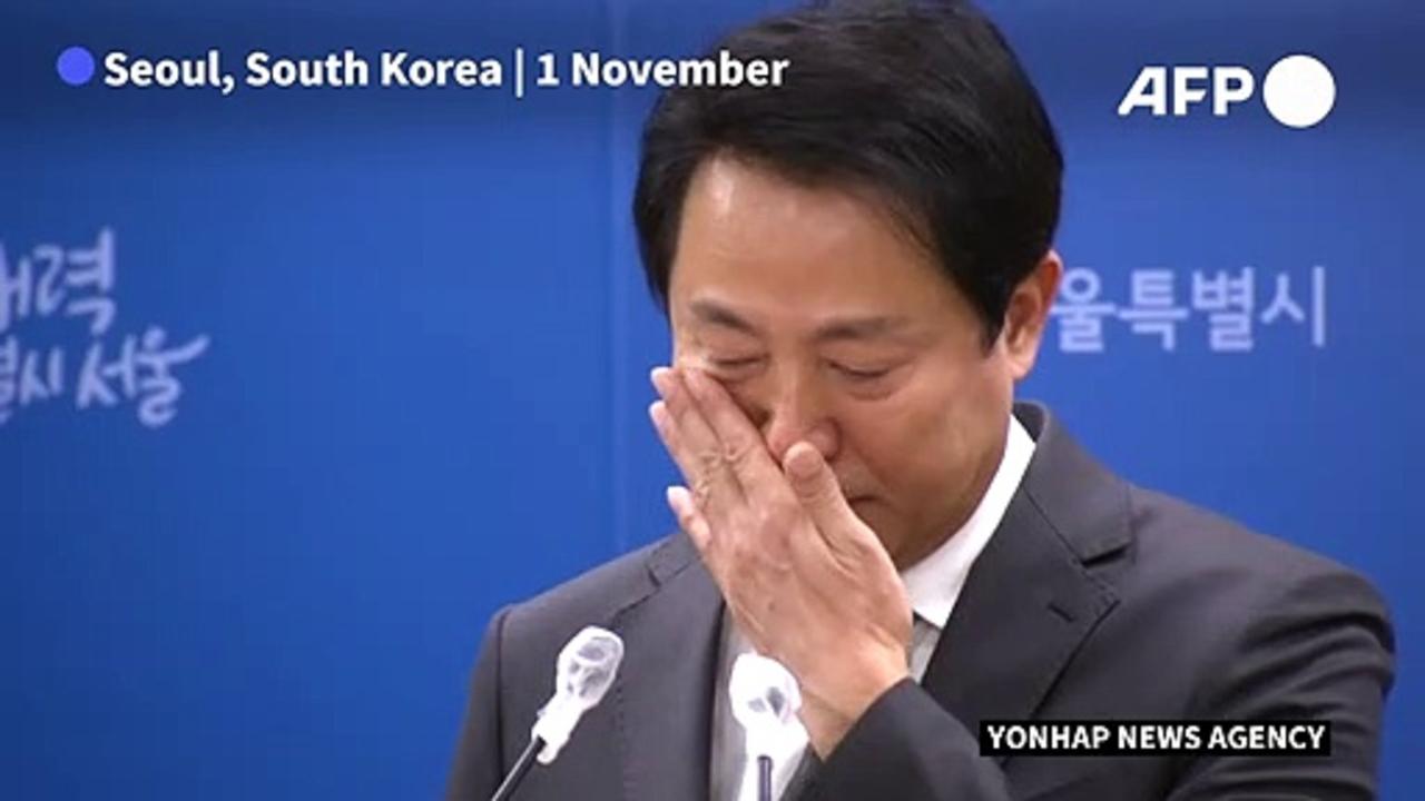 Seoul Mayor's tearful apology as South Korean police admits insufficient response