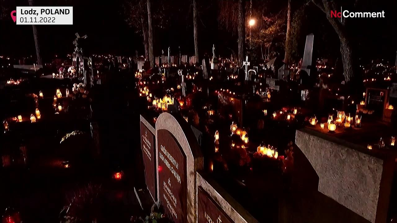 Poles light up cemeteries for All Saint’s Day
