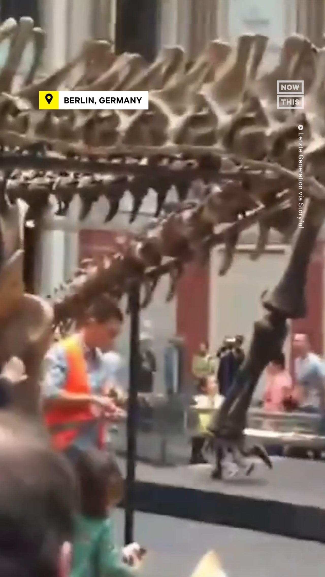 Eco-Activists Glue Themselves to 66-Million-Year-Old Dinosaur