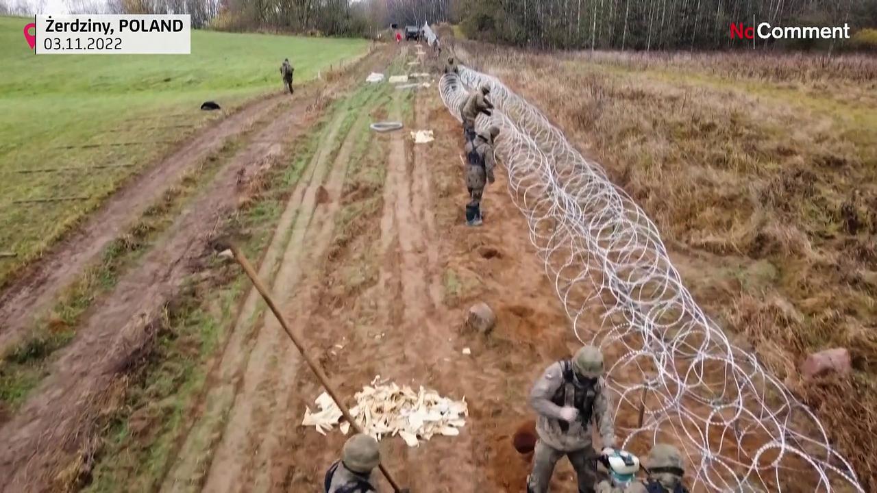 WATCH: Poland constructs a fence on its Russian border
