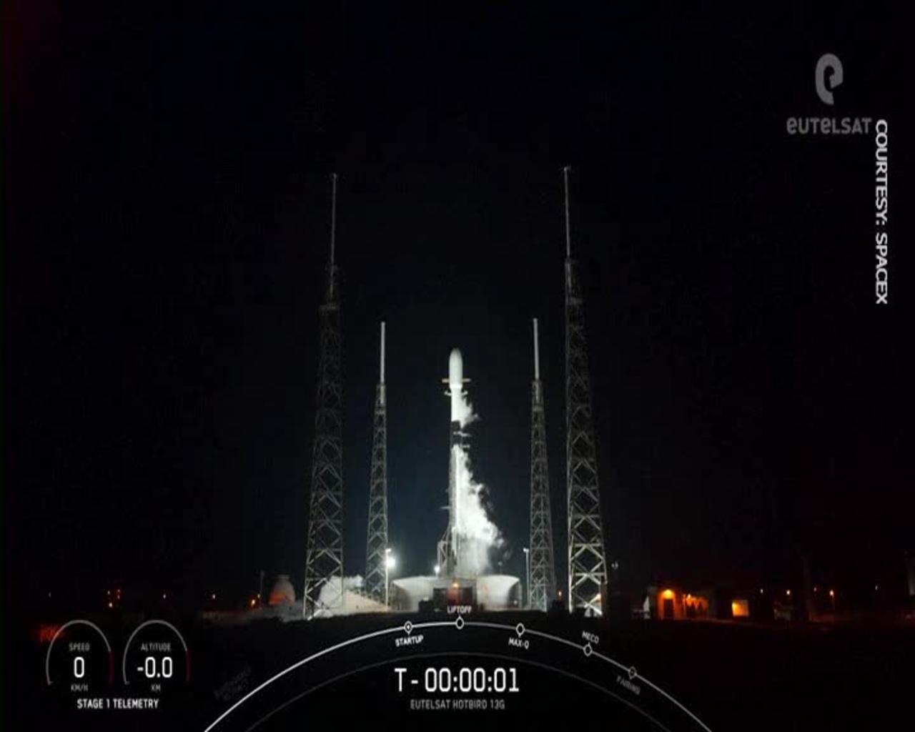 SpaceX rocket carries Eutelsat Hotbird 13G sat into space