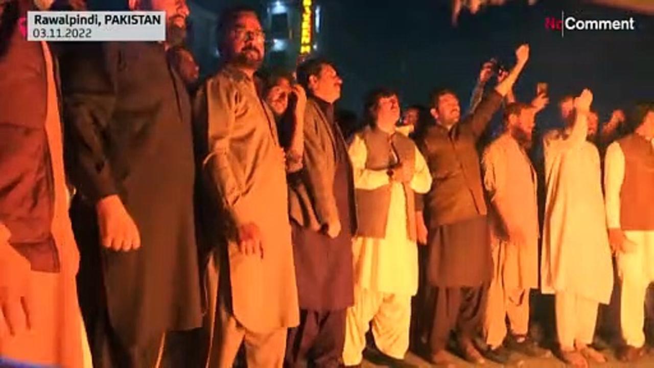 Imran Khan supporters protest rally shooting