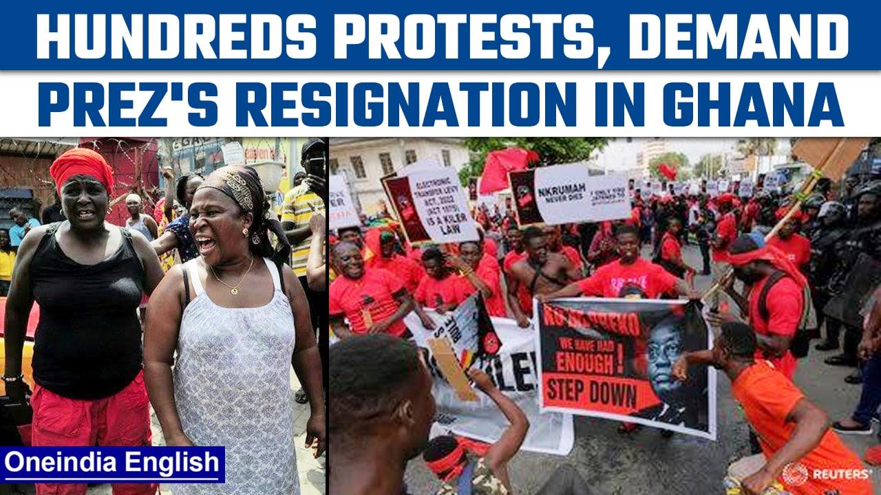 Ghana demonstrators demand President's resignation as inflation worsens |Oneindia News*International