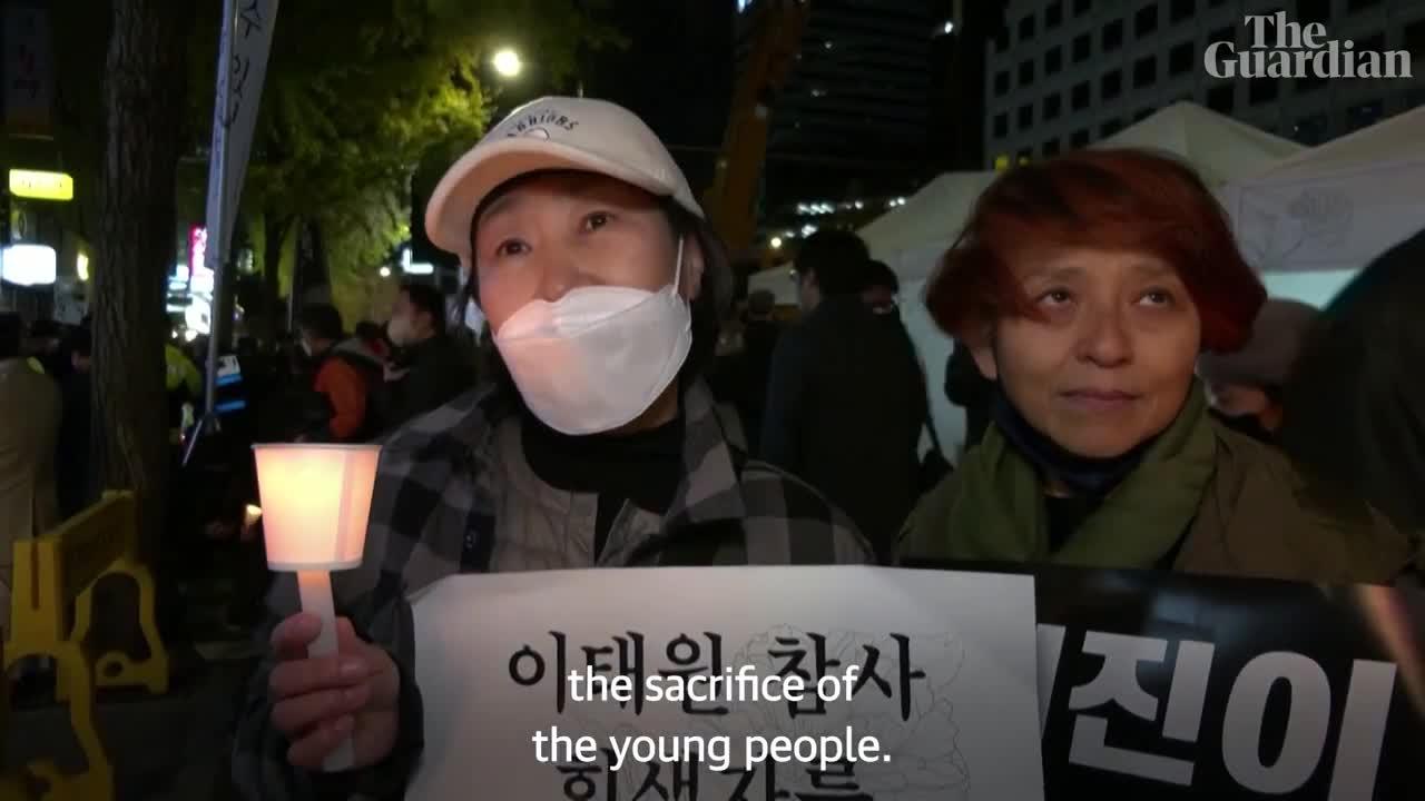 Thousands hold candlelit vigil remembering Halloween crowd crush victims in South Korea