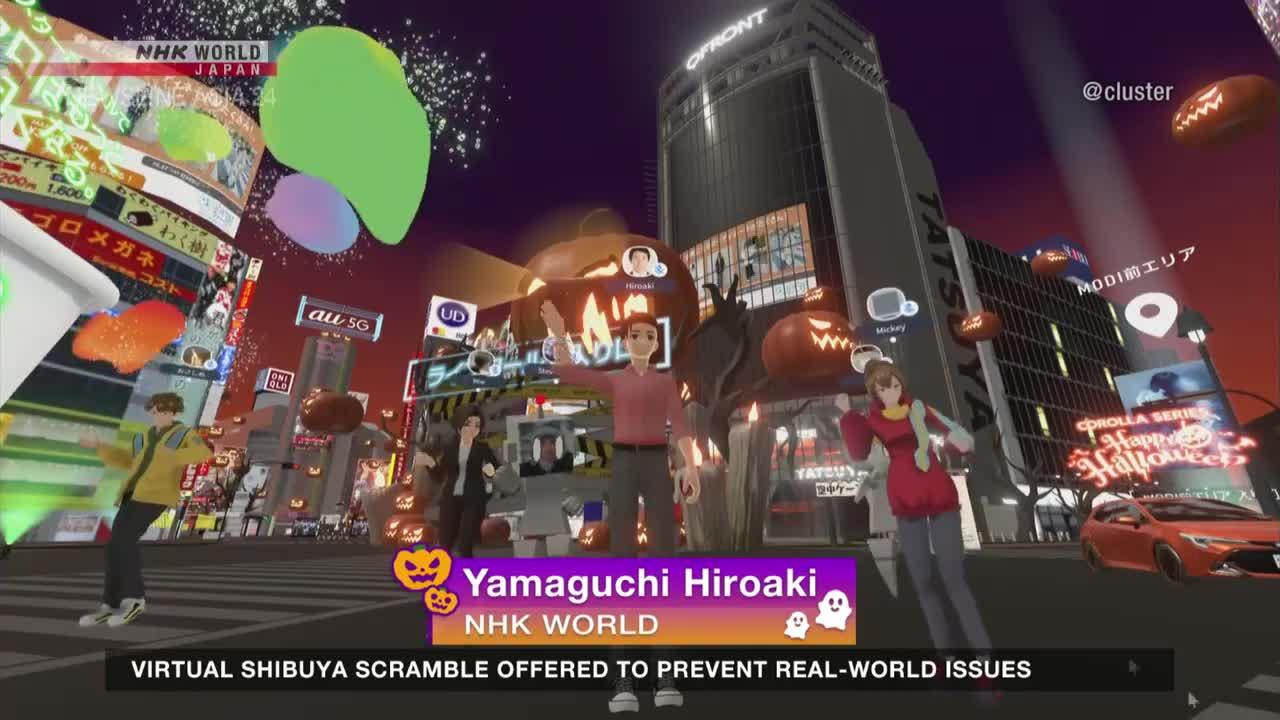 A Virtual Gateway to Shibuya at HalloweenーNHK WORLD-JAPAN NEWS