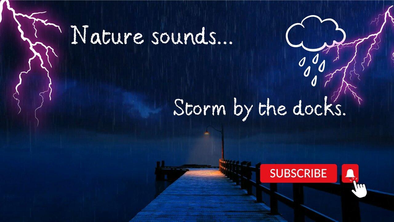 Rain And Thunder at the Sea  Sound. Nature sounds for sleeping, relaxing, meditation, study