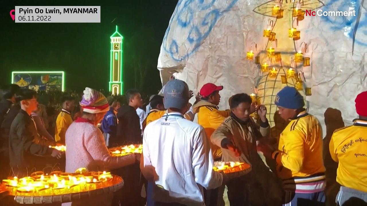 Watch: Myanmar holds its Tazaungdaing light festival