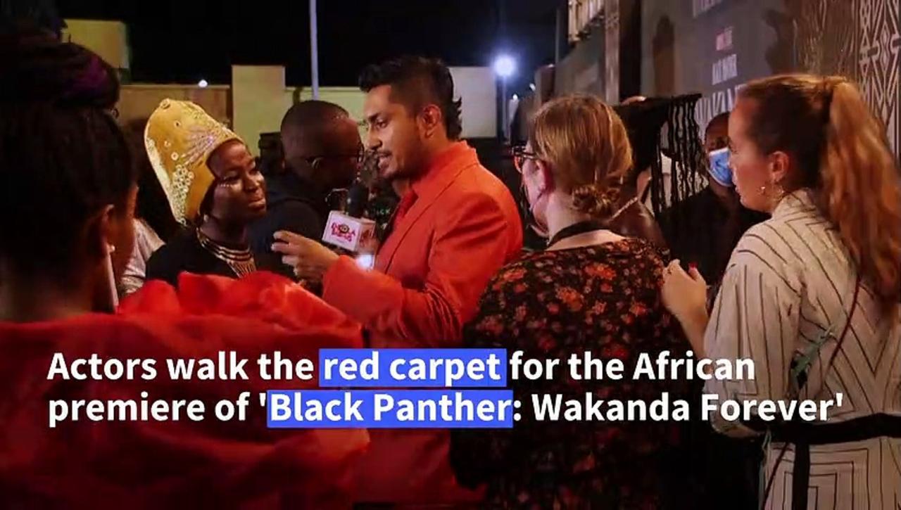 Actors and fans celebrate African premiere of 'Black Panther: Wankanda Forever'