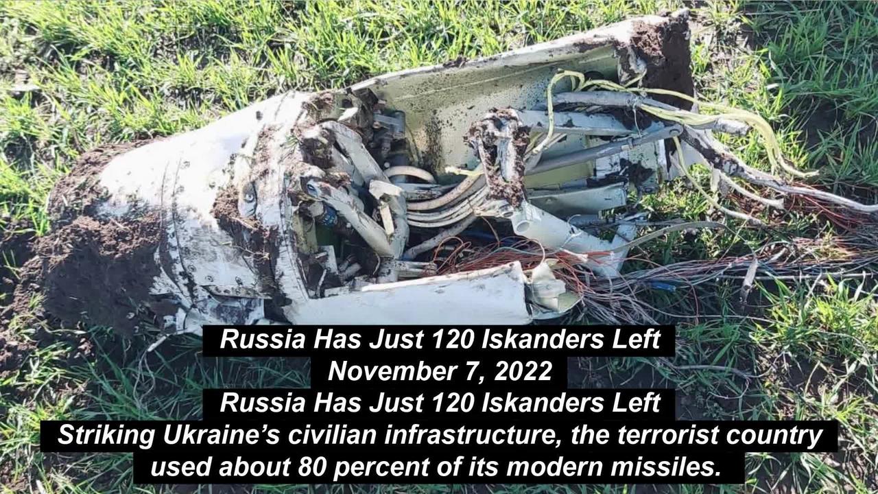 Russia Has Just 120 Iskanders Left November 7, 2022