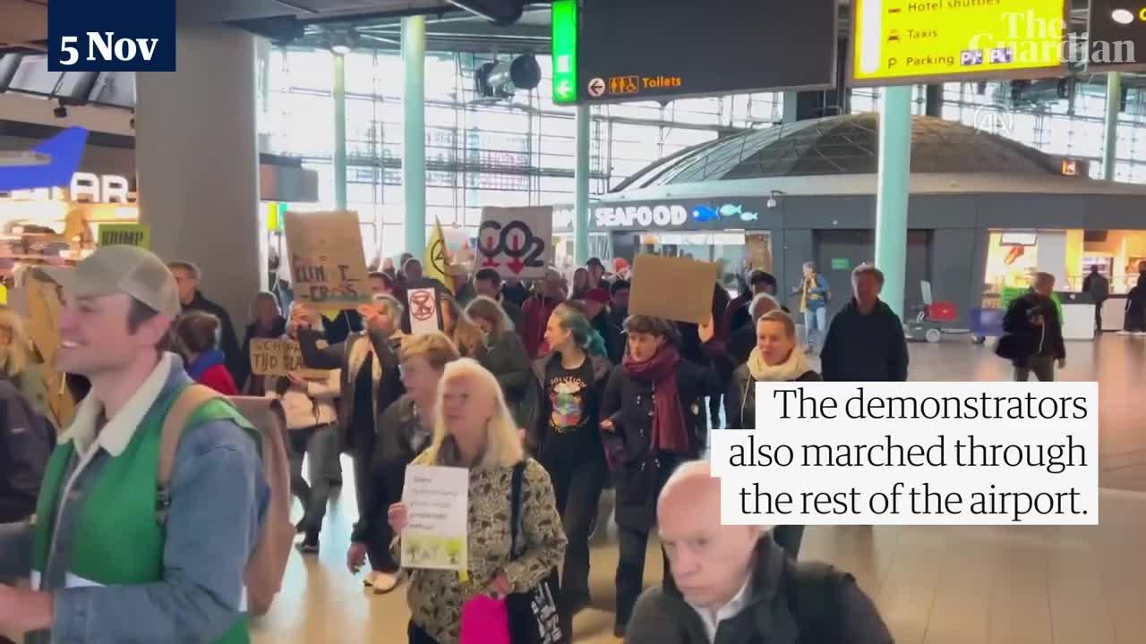 Dutch police arrest more than 200 climate activists who blocked Amsterdam's Schiphol airport