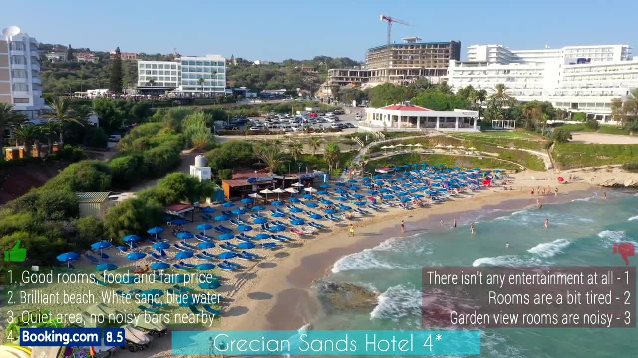 Grecian Sands Hotel | Pros and Cons in 2 minutes | Ayia Napa Cyprus