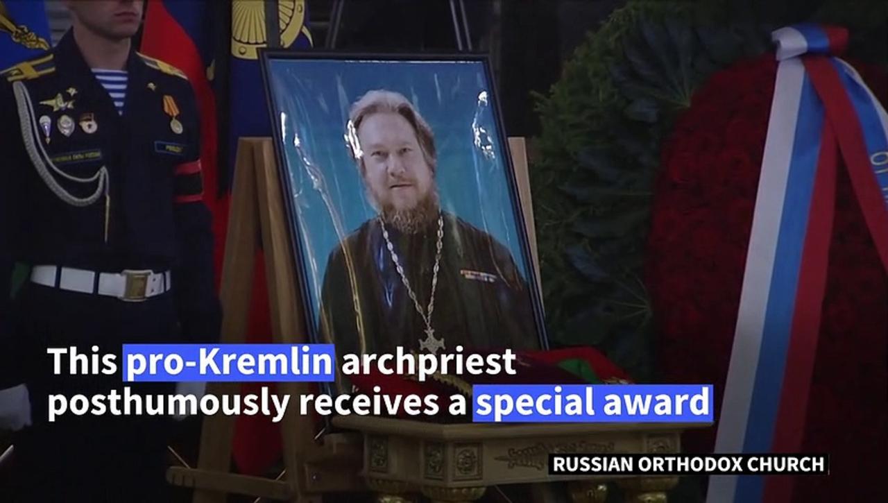 Putin gives highest medal to 'warrior priest' killed in Ukraine