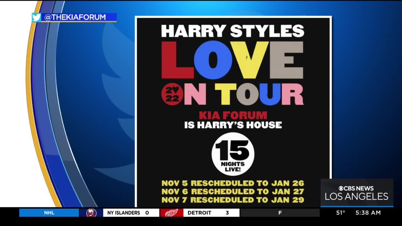 Harry Styles postpones upcoming shows at Kia Forum due to the flu