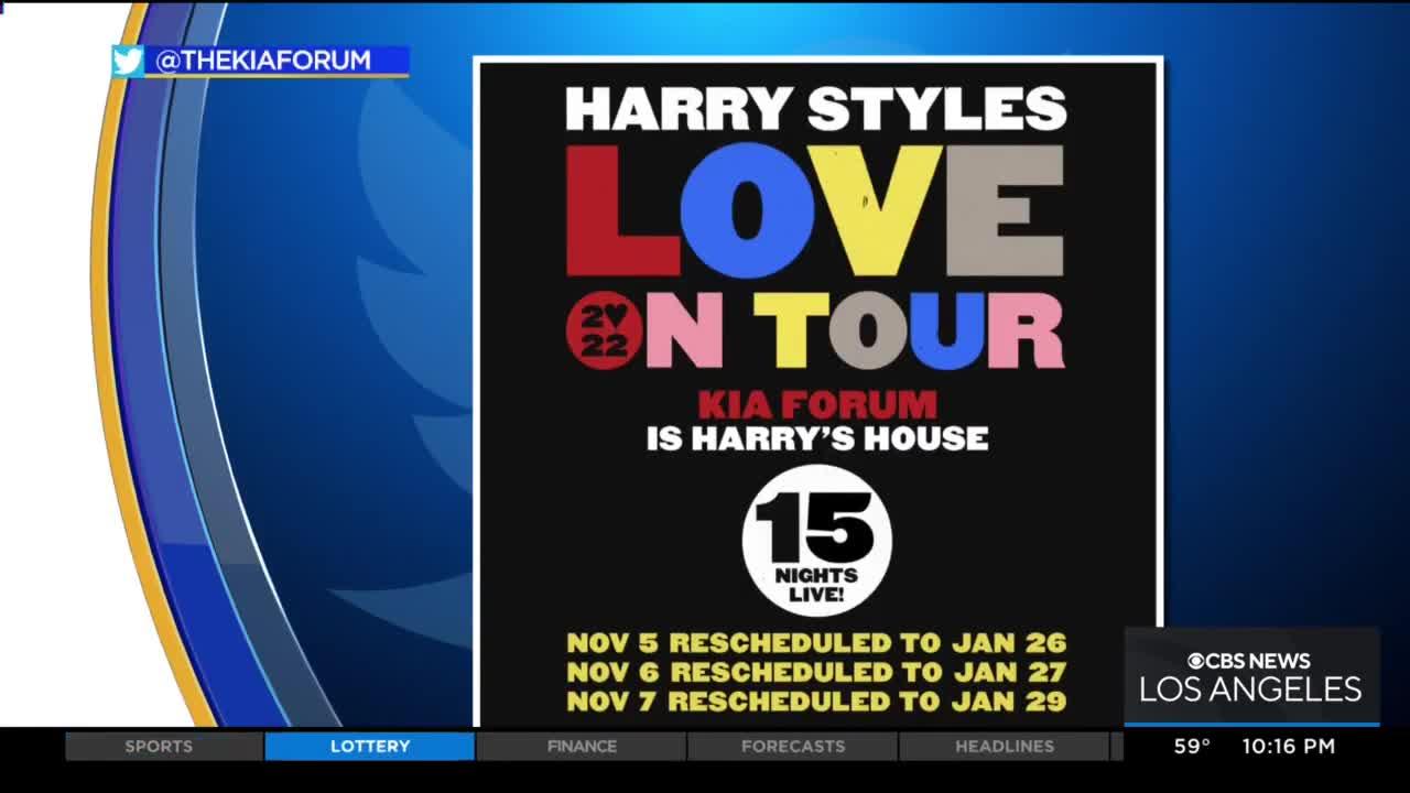 Harry Styles postpones weekend concerts at Kia Forum due to the flu