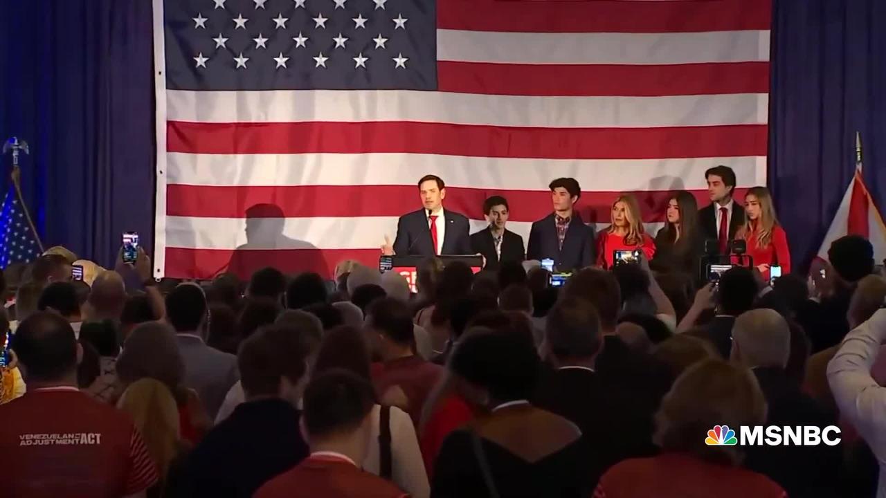 Florida Sen. Rubio Describes The 'American Story' During Victory Speech
