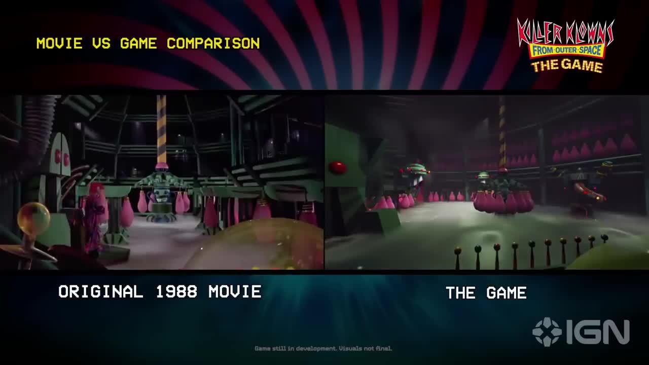 Killer Klowns From Outer Space: The Game - Game vs. Film Official Comparison