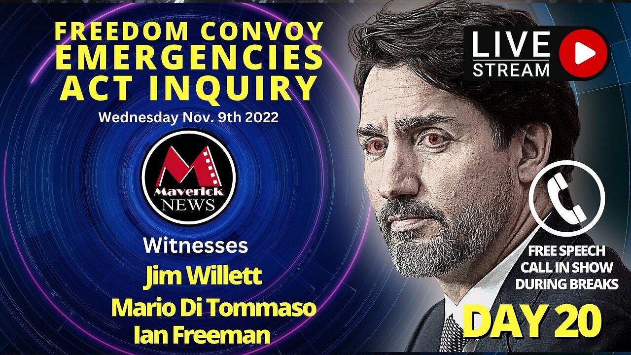 Freedom Convoy Inquiry: Emergencies Act Hearing: Livestream News Nov. 9 2022