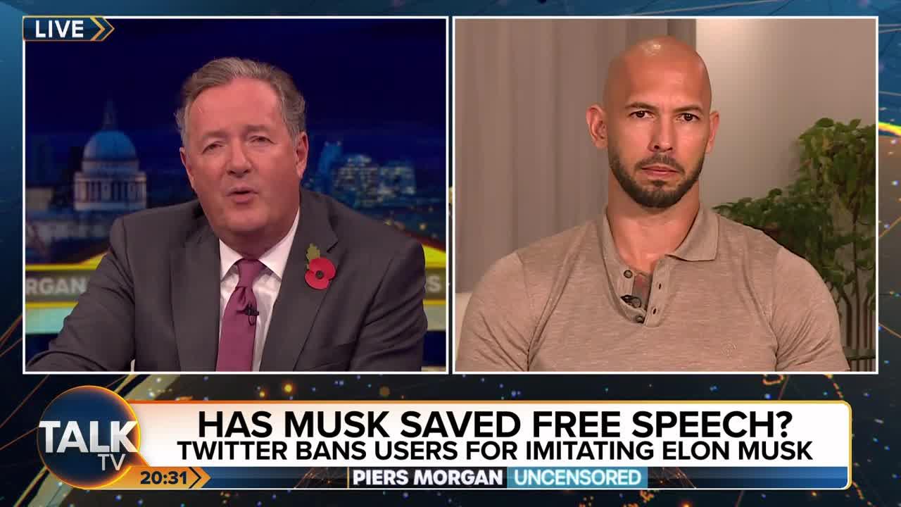 Andrew Tate RETURNS To Debate Piers Morgan on Elon Musk And Free Speech |123 Today’s News