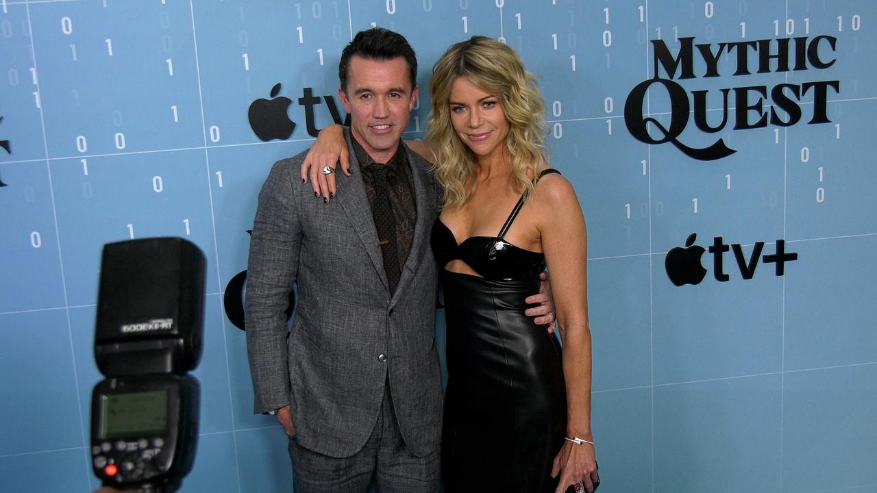 Rob McElhenney and Kaitlin Olson attend Apple TV+'s 'Mythic Quest' season 3 premiere in Los Angeles