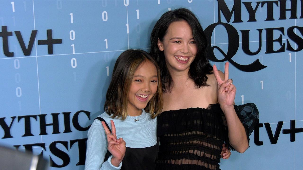 Isla Rose Hall and Charlotte Nicdao attend Apple TV+'s 'Mythic Quest' season 3 premiere in Los Angeles