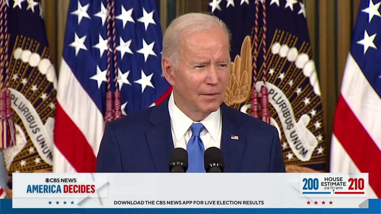 President Biden weighs in on the outcome of midterm elections