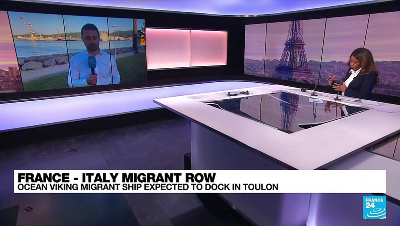 'The Ocean Viking was given permission to dock in Toulon by the French government'