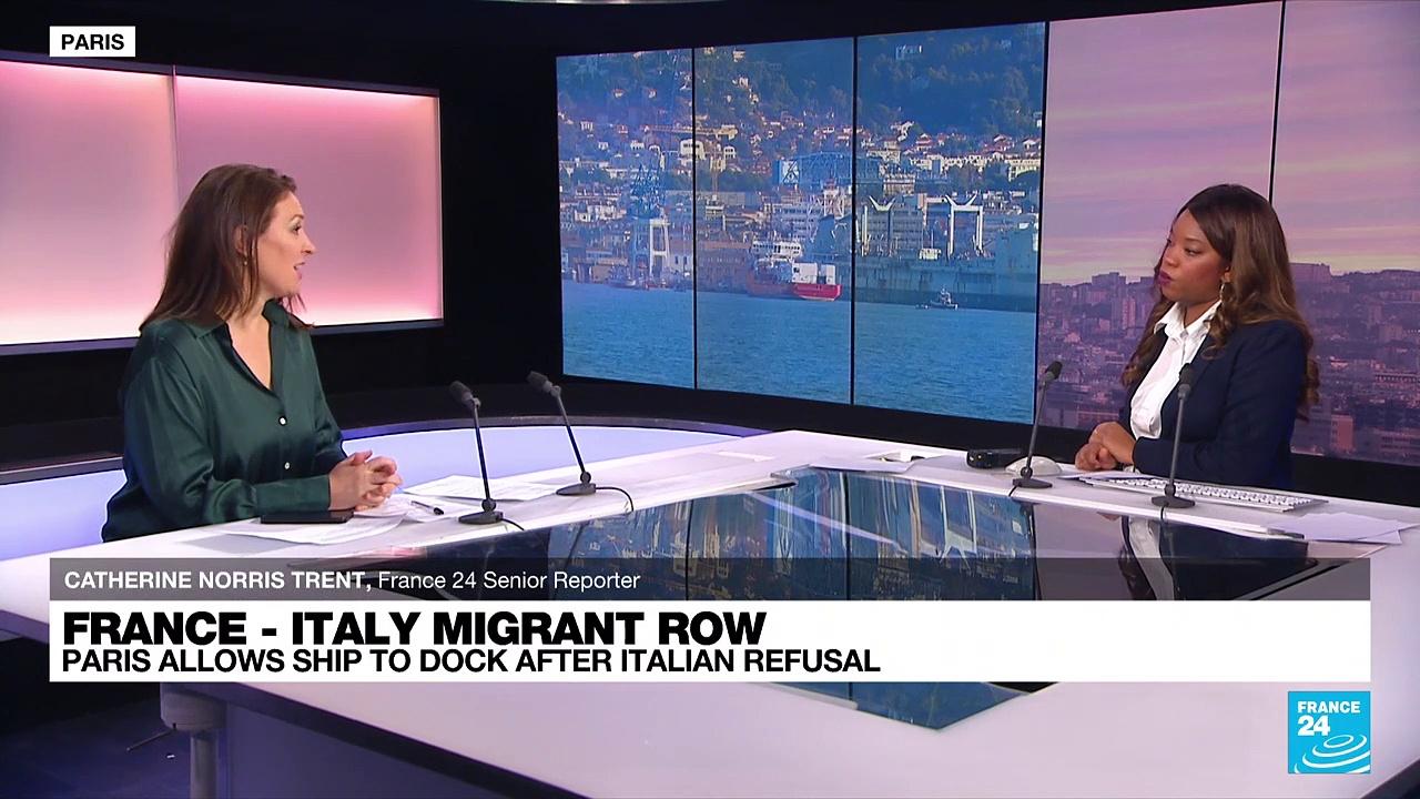 Migrant ships docks in France as row with Italy escalates