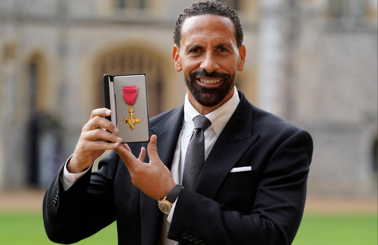 Rio Ferdinand was 'delighted' to receive his OBE from Prince William: 'It was great to see him'