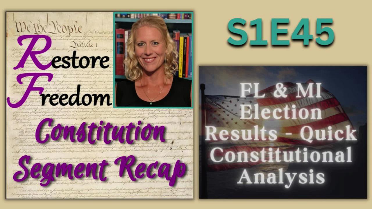 FL & MI Election Results Quick One News Page VIDEO