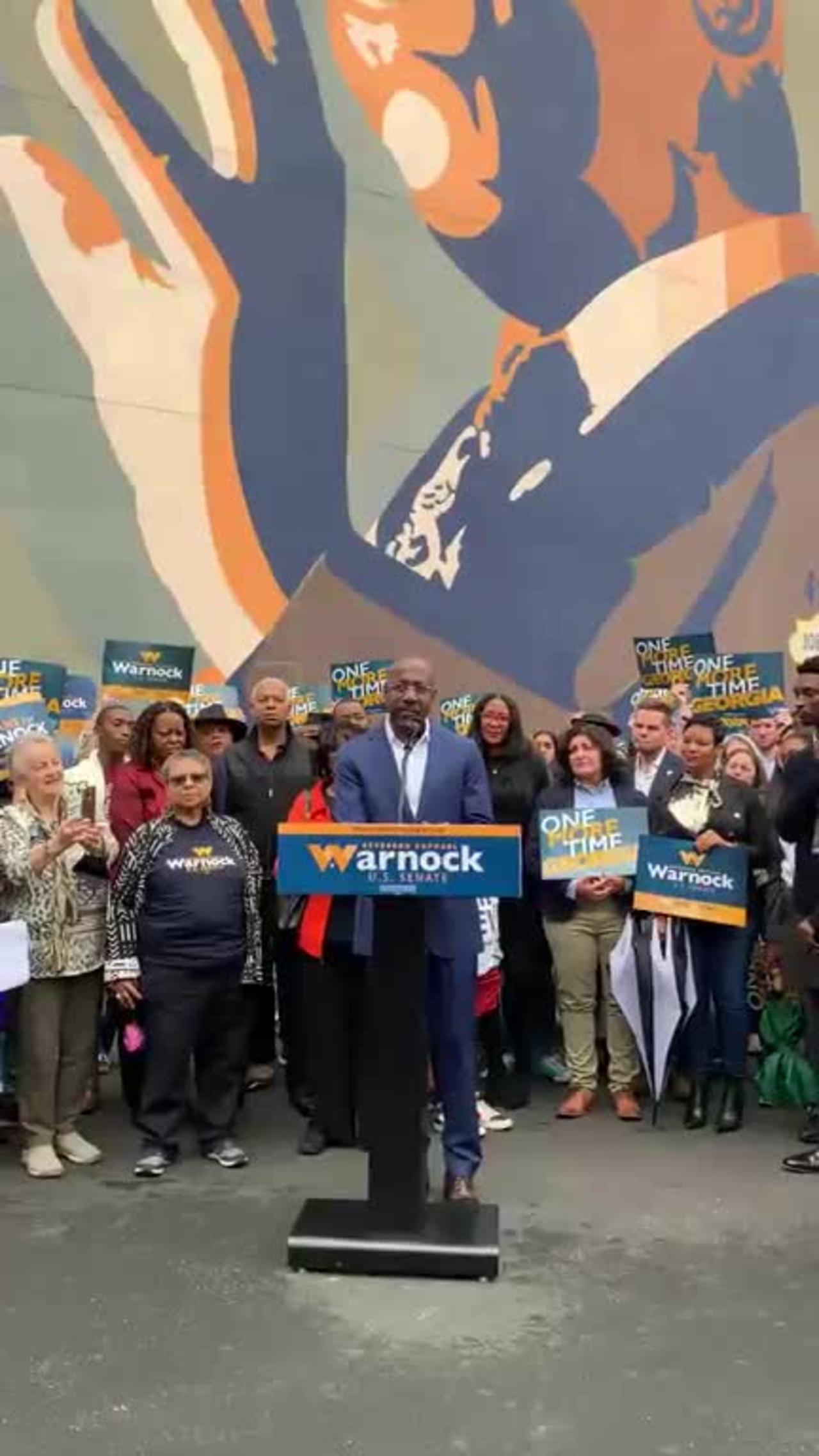 Raphael Warnock starts runoff election campaign in Atlanta