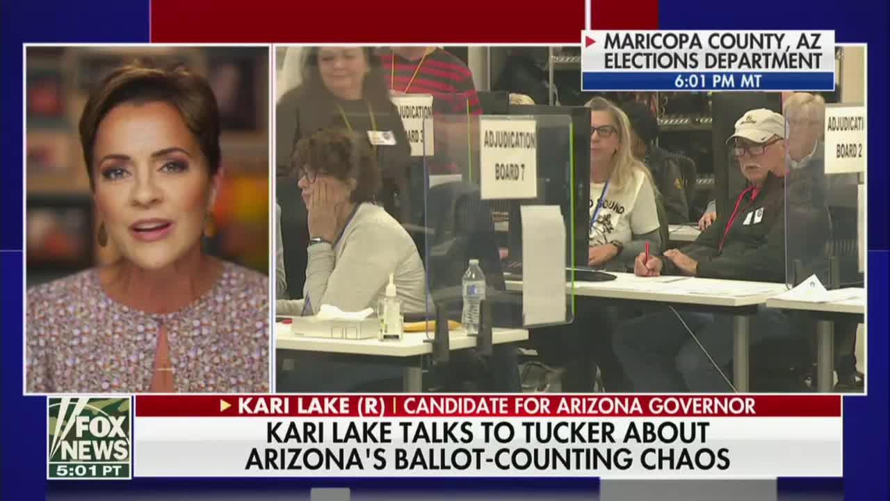 Kari Lake Gives Tucker Carlson Arizona Election Update: '100% Certainty We Will Win'