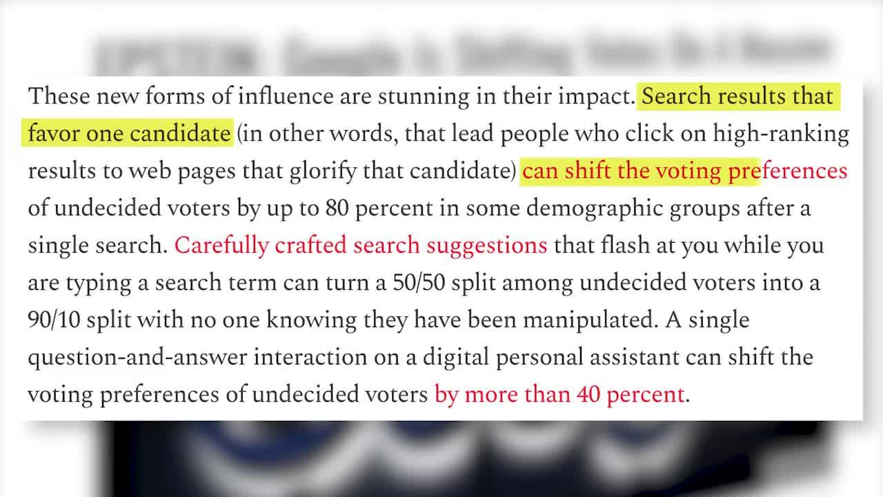Is Google The Ultimate Election Puppet Master? - Interfered With 2022 Midterm Elections?