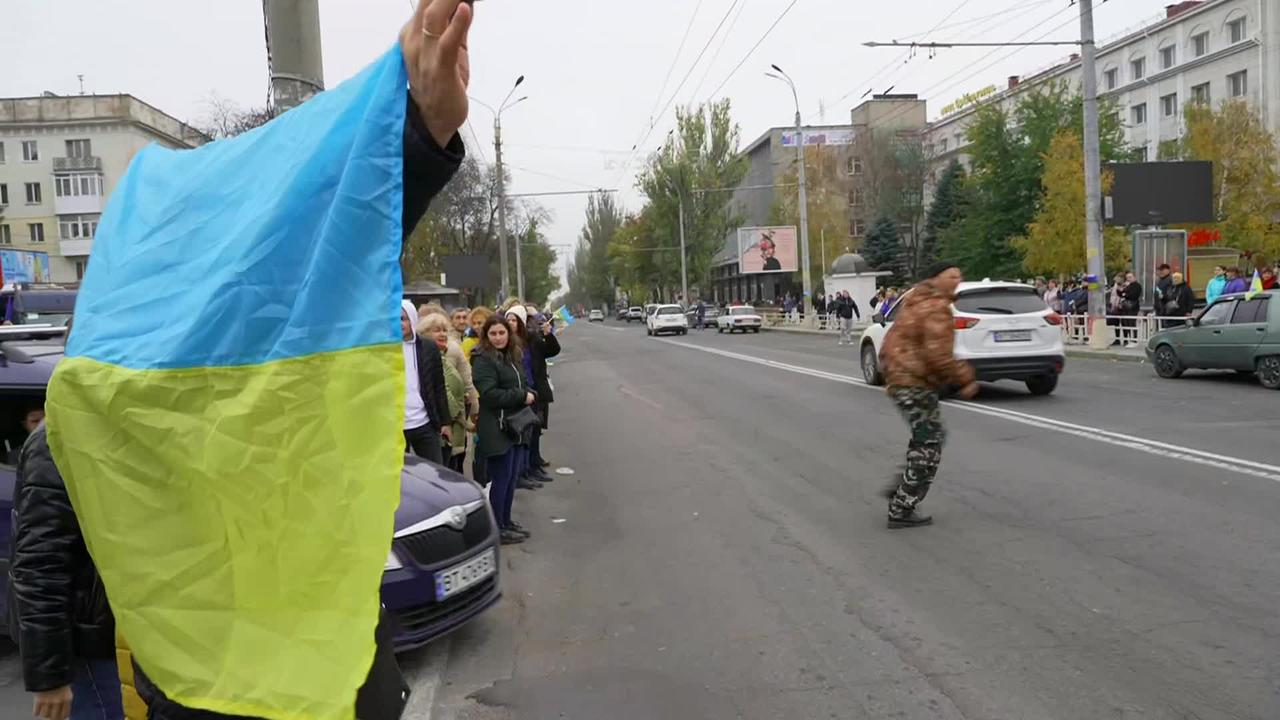 Ukrainians celebrate liberation in Kherson from Russian occupation