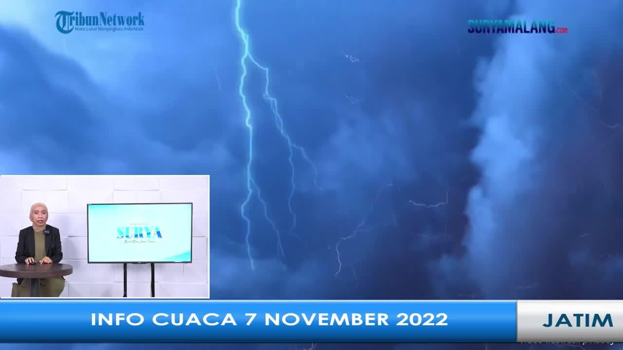 Prakiraan Cuaca di Jawa Timur Hari Senin, 7 November 2022