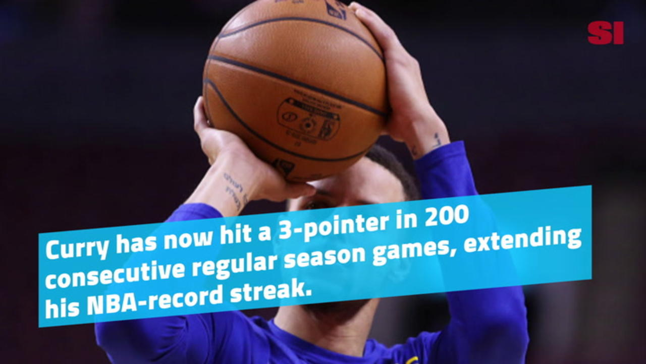 Steph Curry Hits 3-Pointer In 200 Consecutive Regular Season Games
