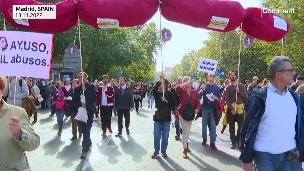 Watch: Hundreds of thousands rally to defend Madrid public healthcare