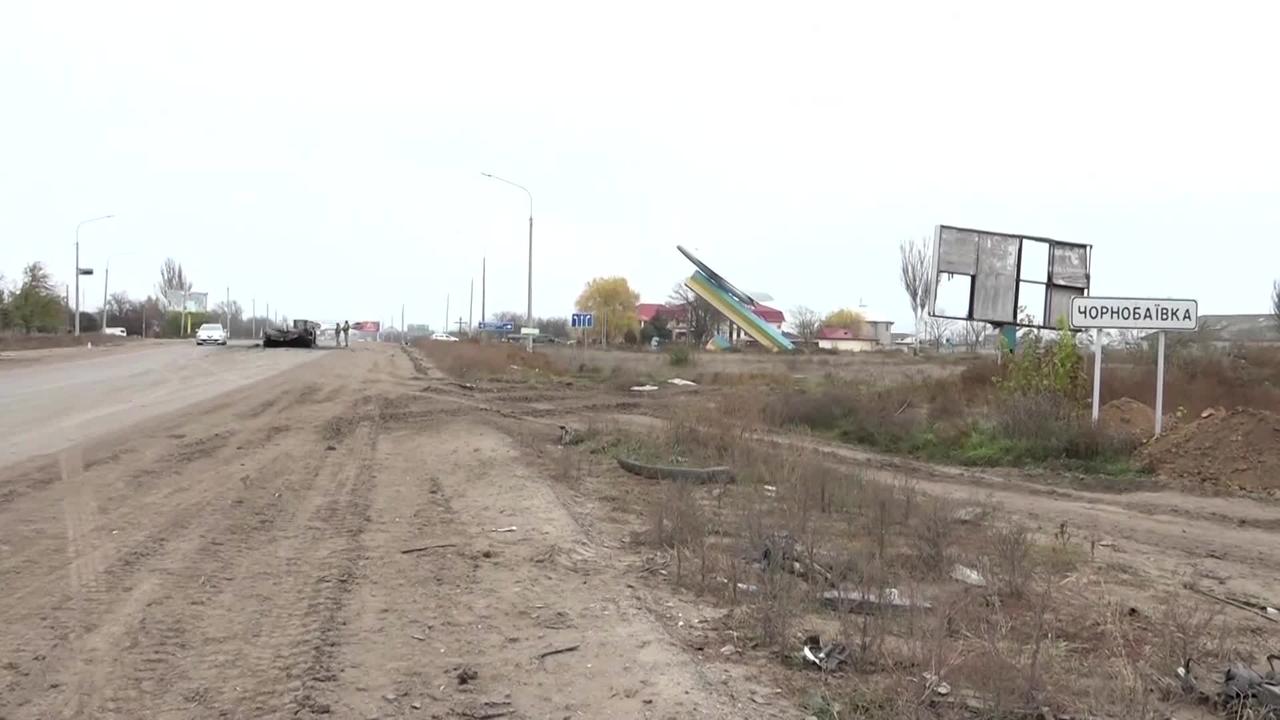 Russia military hardware abandoned outside Kherson