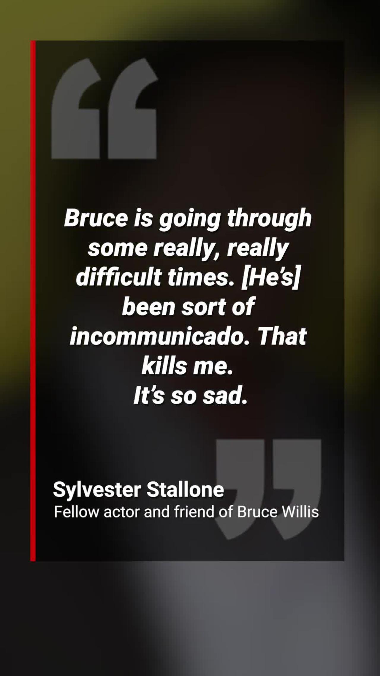 Sly Stallone gives sad update on Bruce Willis’ condition
