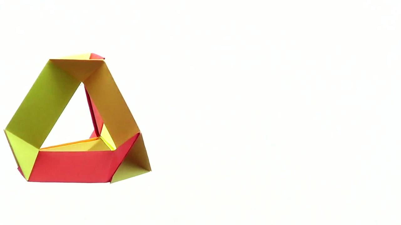 Origami Skeleton of a Truncated Tetrahedron (easy - modular)