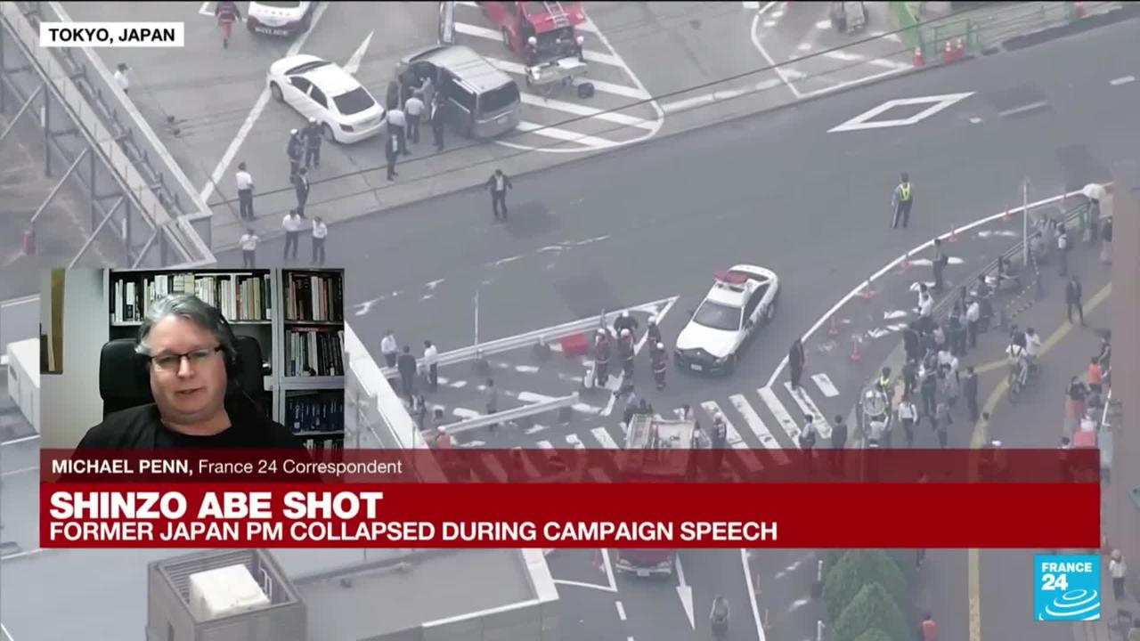 Japan's ex-PM Shinzo Abe 'in cardiac arrest' after campaign shooting • FRANCE 24 English