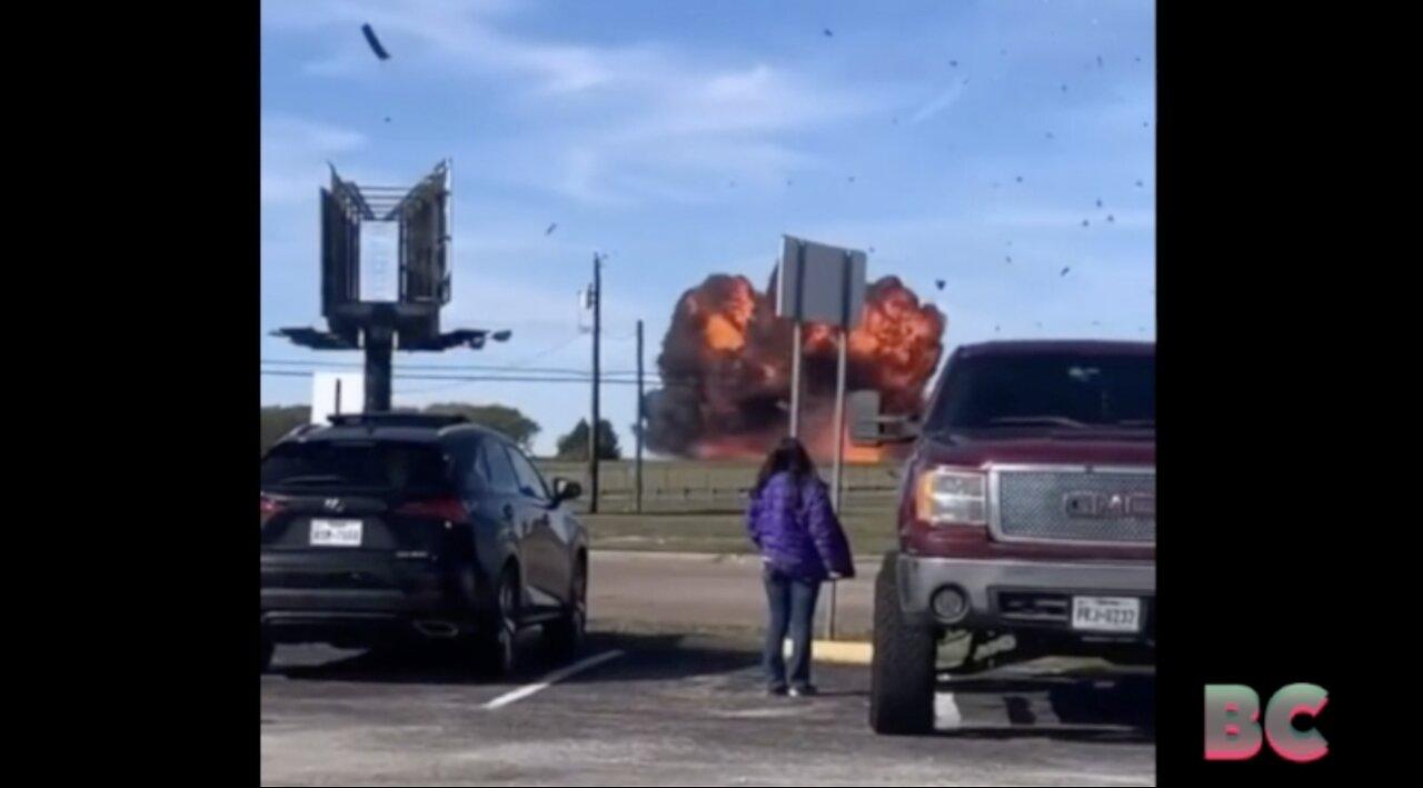 Dallas air show crash: Two World War Two planes collide in mid-air