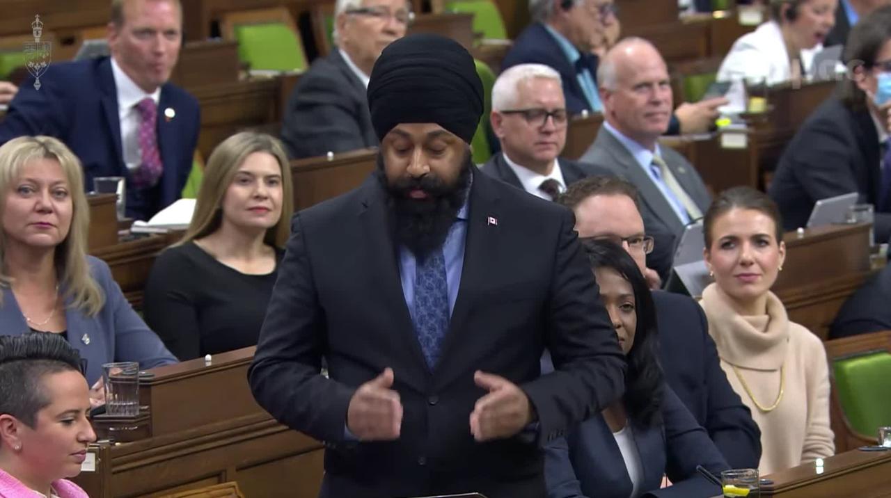 Conservative MP Jasraj Singh Hallan calls Freeland "the Minister of Netflix."