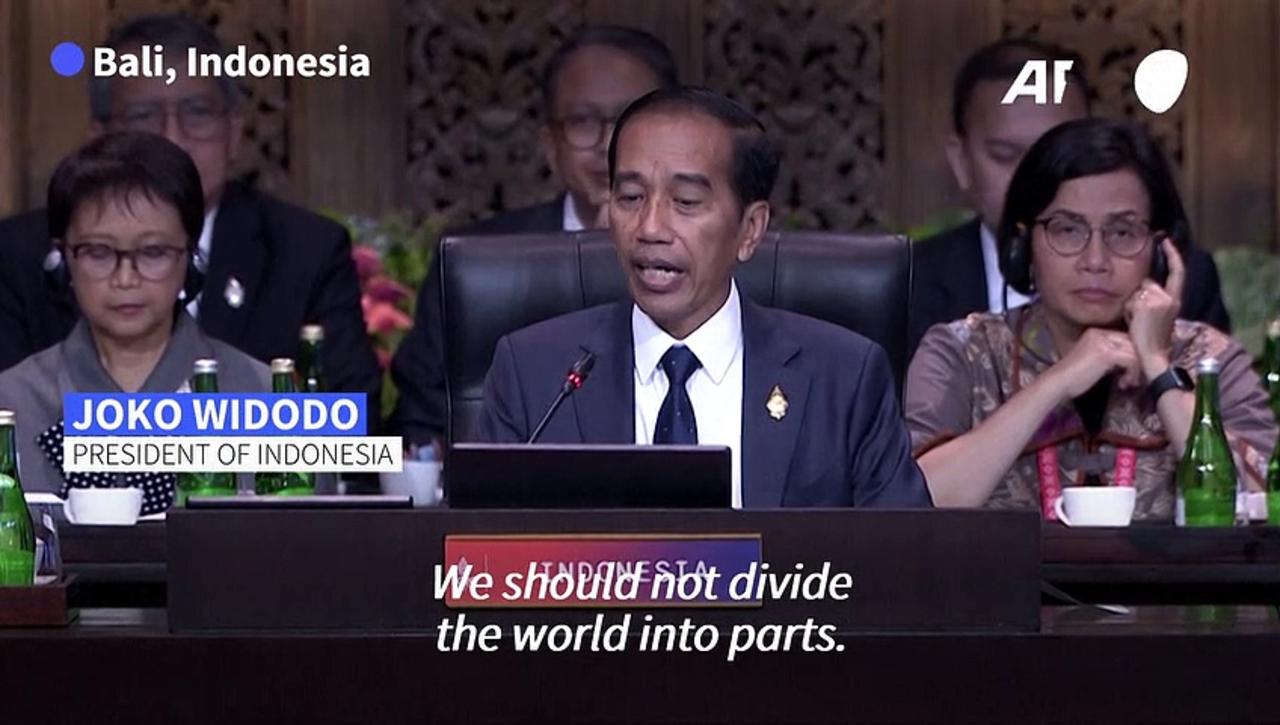 'We must end the war': Indonesian president speaks at G20