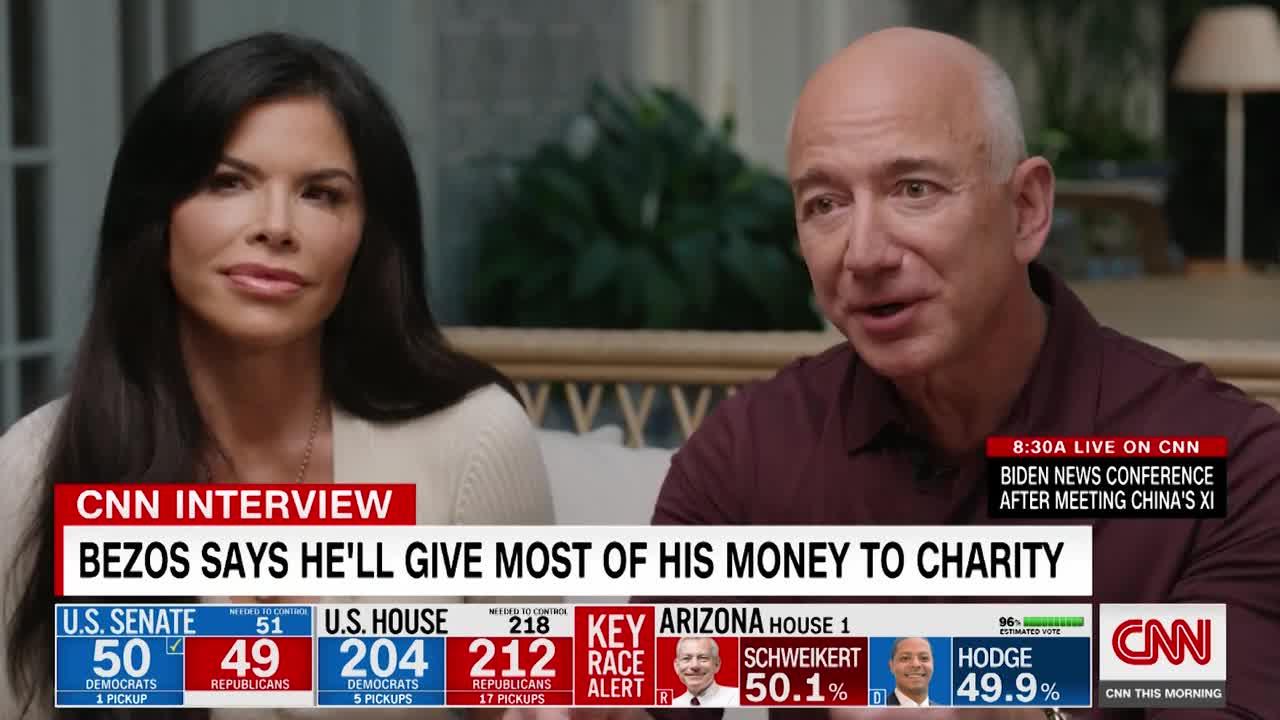 Amazon founder Jeff Bezos says he'll give away his wealth